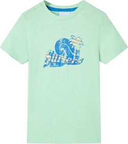 vidaXL Tricou pentru copii, verde deschis, 140