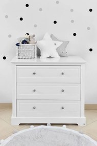 Comoda Marylou alba cu 3 sertare L102,6 cm