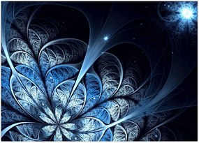 Tablou - Floare albastru închis (70x50 cm)