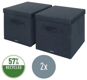 Cutii de depozitare 2 buc. din material textil cu capac – Leitz