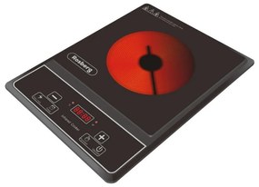 Plita electrica cu infrarosu Rosberg R51445O, 2000W, 8 trepte, 8 setari temperatură, Afisaj LED, Timer, Negru