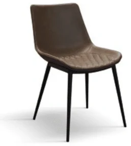 Scaun River, piele ecologica, structura metalica - MARO CASTAN - PIELE ECOLOGICA - NEGRU - STANDARD