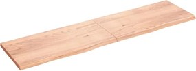 vidaXL Raft de perete maro deschis 200x50x(2-4) cm lemn stejar tratat