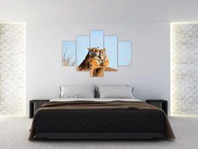 Tablou - Tigroaica cu pui (150x105 cm)