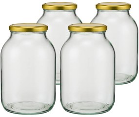 Set de borcane cu capac Browin Twist, 4 l, 4 buc.