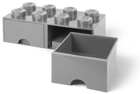 Cutie depozitare cu 2 sertare LEGO®, gri