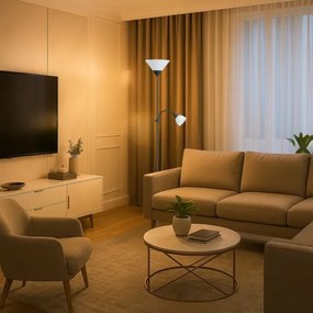 Brilagi - Lampadar ARIANA 1xE27/100W/230V + 1xE14/25W negru