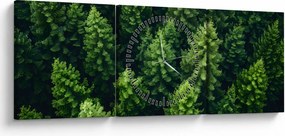 Tablou - Pădure (cu ceas) (90x30 cm)