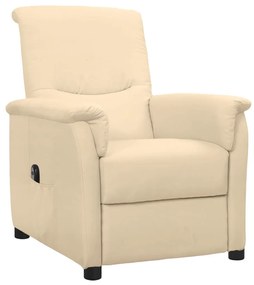 3098553 vidaXL Fotoliu rabatabil electric, crem, material textil