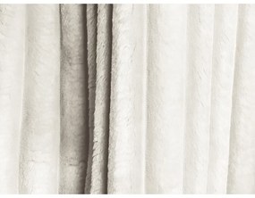 Canapea bej extensibilă/cu spațiu de depozitare cu tapițerie din catifea reiată 266 cm Kini – Makamii