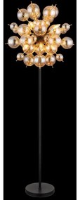 Lampadar design modern UDO 6L negru/chihlimbar
