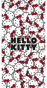 Prosop pentru copii roșu/alb din bumbac 70x140 cm Hello Kitty – Jerry Fabrics