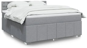 vidaXL Pat continental, gri deschis, 180x200 cm, material textil