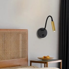 Lampă flexibilă dimabilă de perete Brilagi MAYA 1xG9/4W/230V negru/auriu