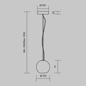 Lustra, Pendul minimalist sfera lemn natur Texture