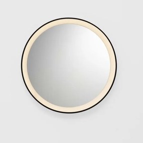 Oglinda cu iluminat LED design circular ONAR negru