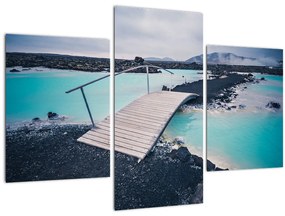 Tablou cu pod din lemn (90x60 cm)