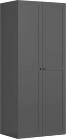 Dulap FLEX, gri grafit, PAL, cu 2 usi, 100x66x240 cm