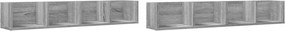 vidaXL Dulapuri de perete, 2 buc., gri sonoma, 99x18x16,5 cm, lemn
