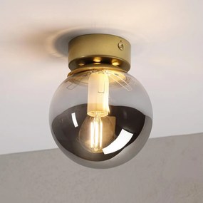 Plafonieră ELIAS 1xE14/5W/230V Ø 13 cm auriu/gri fumuriu