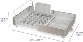 Scurgător de vase argintiu din metal Extend – Joseph Joseph