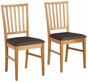 Set 2 scaune Ruanda maro-stejar 44/50/92 cm