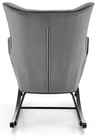 Fotoliu tip balansoar Bazalto velvet gri H92 cm