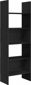 vidaXL Dulap pentru cărți Stejar Negru 60 x 35 x 180 cm Lemn compozit