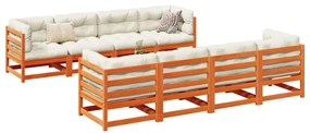3299359 vidaXL Set mobilier de grădină cu perne, 9 piese, lemn masiv de pin