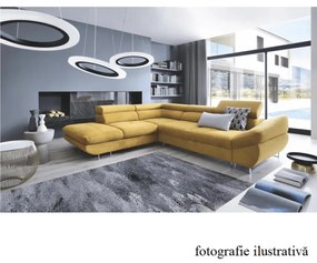Coltar Living Extensibil FABIA Mustar Stanga