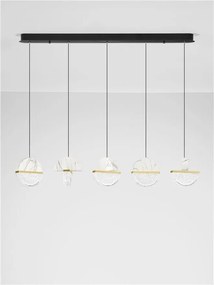 Lustra decorativa liniara cu 5 pendule LED 2700K DORIN