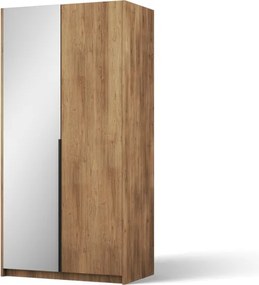Dulap Alera II Hinged – cu oglindă – 100x58x204 cm – Stejar Artisan – Alera II Hinged Dulap – Varianta 1