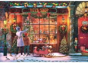 Crăciun Old Toy Shop i puzzle Clementoni de 500 de piese