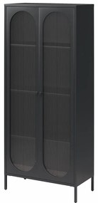 Vitrină neagră din metal 80x186x40 cm Luna – Støraa