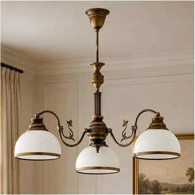 Brilagi - Lustra cu tijă TAURUS 3xE27/15W/230V Ø 70 cm bronz