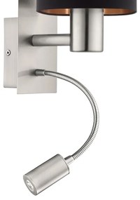 Eglo 96483 - Lampă LED flexibilă PASTERI 1xE27/40W+LED/3,8W negru