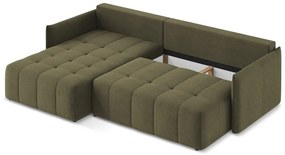 Colțar kaki extensibil/cu spațiu de depozitare (cu colț pe partea stângă/cu șezlong) Moku – Makamii