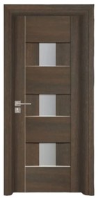 Usa Interior din MDF Novo Doors ND06 LUX PREMIUM, Cadru din Lemn Masiv, KIT COMPLET, Toc Reglabil de 10 CM INCLUS, Plinta pe Ambele Parti (Culoare: