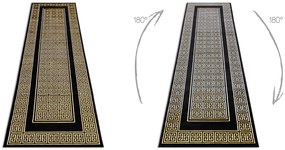 Modern GLOSS covor, traversa 6776 86 stilat, cadru, grecesc negru / aur