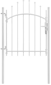 vidaXL Poartă de grădină, alb, 1 x 1,75 m, oțel