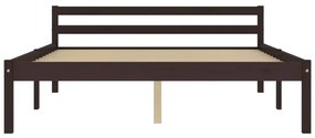 Cadru de pat cu 4 sertare maro inchis 140x200 cm lemn masiv pin Maro inchis, 140 x 200 cm, 4 Sertare