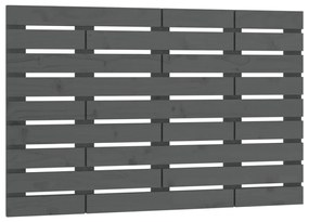 824745 vidaXL Tăblie de pat pentru perete, gri, 81x3x63 cm, lemn masiv pin