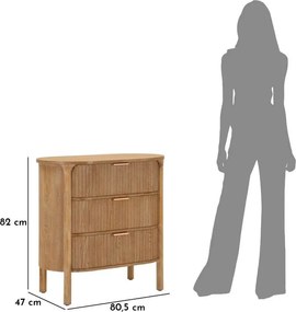 Comodă în culoare naturală din lemn de brad 80,5x82x47 cm Gothenburg – Mauro Ferretti