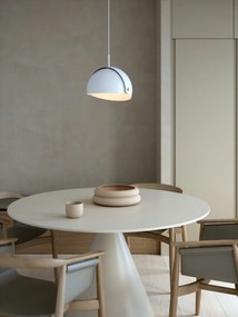 Lustra/Pendul metalic design nordic Align alb