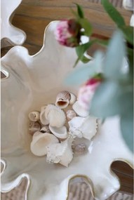 Bol decorativ din ceramica, cu margine canelată