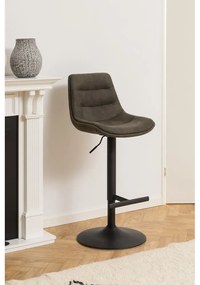 Scaun de bar verde închis cu înălțime ajustabilă (înălțime șezut 86 cm) Adisa – Actona