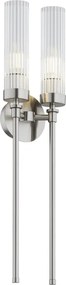 Aplica de perete stil elegant PRESTON 2 nickel/sticla clara