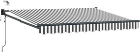 vidaXL Cort electric retractabil Antracit și Alb 3 x 2,5 m
