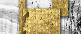 Tablou - Pătrate de aur N⁰1 (120x50 cm)