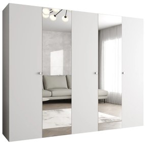 Dulap de haine 250 cm Parna 2 (alb + Argintiu). 1125946